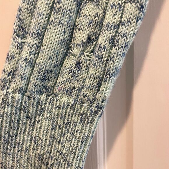 Kim Rogers Cable Knit Crew Neck Sweater‎ Long Sleeve Green Heather Petite Small - Picture 3 of 6